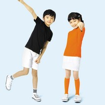 [필골드*] 30수 아동 라운드 유색 반팔티셔츠 UR404 단체복 자수 나염인쇄