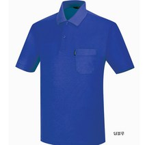 [ UDT118 ] 딥블루/진파랑색/파란색/국산/에어로쿨/주머니/기능성/티셔츠/단체티/카라티/에리/애리/여름티/반소매/반팔티