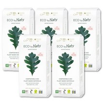 [네띠] [20매X5팩] 친환경 여성용 인코 패드 미니 (소형), 상세 설명 참조