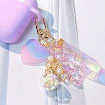 에어팟 버즈 프로 2 z플립 키링 홀로그램 스트랩 제트플립 3 자동차 핸드폰 휴대폰 고리, 핸드폰줄(검정)