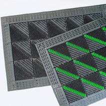 PVC조립블록매트 미끄럼방지 현관매트 학교 관공서, 회색(90×120cm)