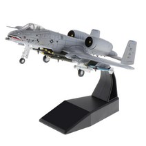 STK A-10 공격 전투기 항공기 모델 1: 100 Aolly Diecast 장난감 수집품, 165x175x12 0mm, 금속, 그레이