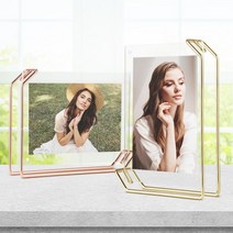 리브리움 탁상액자 중 투명아크릴 틀 프레임 웨딩제작, 더편한상점 골드 중