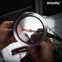 [3R] 스몰리아 XC+스탠드 거치대 SET USB 충전식 LED 돋보기 확대경, 실버그레이