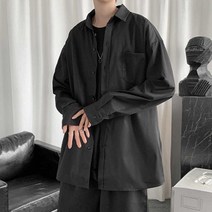 20대 남자 데일리 오버핏 코튼 셔츠 가을 남방 코디 패션 봄레이어드룩 직장인깔끔 남방 코튼 캐주얼룩
