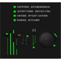 레이저 해머헤드 프로 V2 게이밍 이어폰 RAZER Hammerhead Pro V2, 검정, 공식 표준