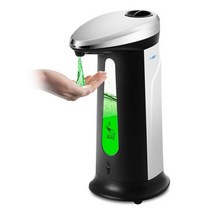 자동 비접촉식 액체 비누 디스펜서 스마트 센서 핸즈프리 펌프 욕실 주방용 400ml 신제품, CHINA, Black