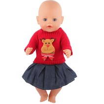 솜인형옷 무속성 솜인형 신제품 귀여운 양모 산타 클로스 나무 엘크 인형 의류 세트 43 Cm 미국 18 인치 장난감 선물, 17 CL-0330-2