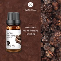 EVOKE-포크 에센셜 오일 10ML 아로마 디퓨저용 가습기 마사지 캔들 비누 제조 100% 자연 라벤더 자, 26 Myrrh_01 10ml
