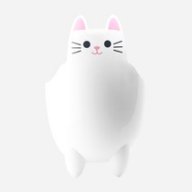 모두스마일 깔끔캣 쓰레기통 인테리어 미니 소형 휴지통, 깔끔캣 휴지통 소형, 깔끔캣 휴지통 소형 - 화이트