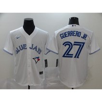 MLB 블루제이스 야구복 GUERRERO JR 유니폼 화이트 블루 티 반팔 호환상품