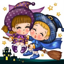 꼬마 마법사 (캔버스) 보석십자수 30x30, 단품, 본상품