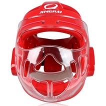 복싱용품 Mma 무에타이 권투 헤드 기어 PU 성인 남녀 가라테 헬멧 태권도 보호 가드 화, red karate helmet+M