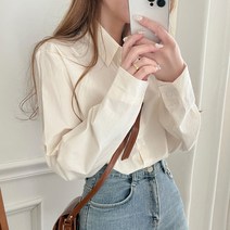 소이다 여성용 봄 베이직 셔츠