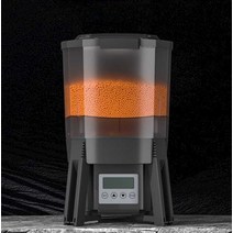 물고기 사료 급식기 자동 먹이 급여기 연못 낚시터, 태양열 모델 6L