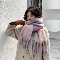 목도리 머플러 아크 체크 빅사이즈 숄 여성 남성 머플러