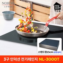 하우홈 NL-3000T / NL-3000HB 3구 인덕션 하이브리드 전기쿡탑 전기레인지, 하우홈 3구인덕션 NL-3000T+스탠드 15cm, 방문설치