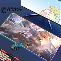 에픽 세븐 Rgb 마우스 패드 게이머 키보드 매트 책상 애니메이션 카펫 Pc 빅 게임 캐비닛 확장, 16 GG002317_04 RGB250x250x3mm, 1개