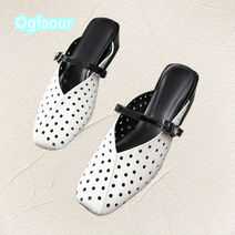 펀칭슬리퍼 앞막힌슬리퍼 사뿐 굽있는 발편한 블로퍼