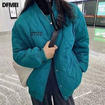 도톰한 깅엄 패딩 코트 여 빈티지 한국판 루즈 BF 스타일 개성 패딩 여 겨울 트렌드