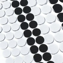 디엠몰 1+1 양면 벨크로 원형 찍찍이 교체용 리필용 벨크로 테이프 스티커 수선용품, 블랙10mm(50쌍)