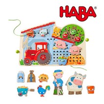 하바 농장놀이 실꿰기 원목블록 소근육발달 (3세+) HB305289
