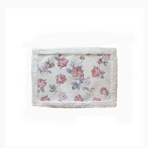 플라워 욕실 주방 화장실 발 매트 러그 발판 논슬립 66X46, 화이트