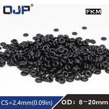 고무오링 10 개/몫 불소 고무 링 블랙 FKM Oring Seal CS2.4mm OD8/9/10/11/12/13/14/15/16/17/18/19/20mm O-링 씰 개스킷, [11] 18x132x24mm, [03] 30pieces