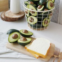 W5D9E56P 1개 디테일의 아보카도 말랑말랑 색감과 과일 음식 모형 미니어처 데코소품 진짜같은 데코음식 인