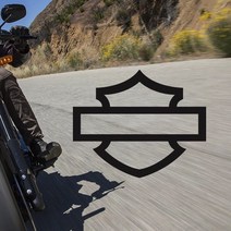 할리데이비슨 신형로고 스티커 데칼, 130x100mm, 노랑