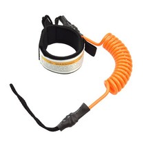 패들보드 서핑 피트 목줄 패들 보드 다리 로프 발목 끈 탄성 코일 스탠드업 액세서리, CHINA, [05] Orange