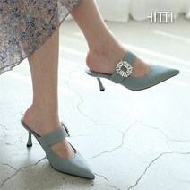 에피소드블랑 에피소드블랑 여성 큐빅 메리제인 뮬힐 블로퍼힐 8cm (6906375)