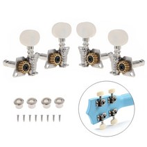 통기타헤드머신 우쿠렐레 전자 일렉 줄감개 4pcs Ukulele Tuning Pegs 2R+2L Steel 4 String Guitar Machin