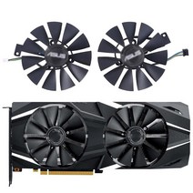 ASUS GeForce RTX2080 게임 카드 팬용 87mm T129215SH FDC10U12S9-C 4Pin 듀얼 고급 OC, 02 a pair