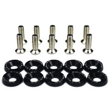 캡 머리접시 너트 볼트 자동차 변형 육각 패스너 10PCS M6 JDM 펜더 와셔 범퍼 엔진 오목한 나사 번호판 볼트 자동차 스타일링, 01 WHITE