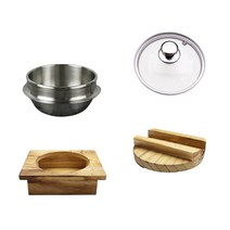 국산 통3중 스텐 뚝배기 인덕션 계란찜 전골 찌개 삼계탕 밥솥 솥밥 내열 냄비, 통3중 스텐 뚝배기-5호