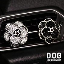 도그독 CN까멜리아 큐빅 플라워 명품 차량용 방향제, CN까멜리아 (블랙), 우디