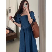 춘게엘 여름 데님 반팔 롱원피스 r068