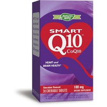 네이처스웨이 Nature s Way Smart Q10 CoQ10 100 mg 30 츄어블 태블릿 (오렌지 맛), 1 초콜릿 맛, 30 카운트