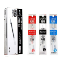유니볼 시그노 노크식(UM-155 전용) 볼펜심 UMR-82/UMR-83 칼라별1갑, 블루, 0.28(UMR-82)