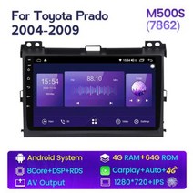 NaviFly For Toyota Land Cruiser Prado 120 3 Lexus GX470 J120 2002 2009 Android Carplay 자동차 라디오 플레이어, M500S 7862 4G 64G