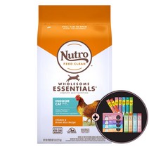 뉴트로초이스 캣 인도어(실내묘) 1세이상 닭고기와 현미 2.27kg 성묘 고양이사료, 간식/지퍼백등 랜덤 증정, 2023.07.06
