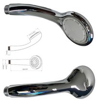 크롬 넓적 샤워기헤드 교체용 샤워기 ABS 크롬도금 납작헤드, {선택}은하수그린 샤워헤드