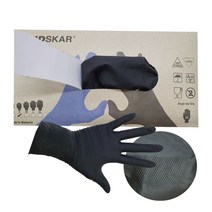 핸드스카 라텍스 미용장갑 블랙 미용실장갑 5가지사이즈, 1개, 블랙(S)