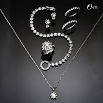 오엘라 델피오레 모던 쥬얼리세트- 반지+목걸이+귀걸이+팔찌 스와로브스키 기념일 여자친구 부모님선물