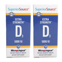 슈페리어소스 엑스트라 스트렝스 D3 5000IU 타블렛, 100개입, 2개, 100정