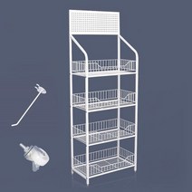 편의점 진열대 과자 바퀴 달린 매대 수납대 이동식 철제 선반, 검은 색 G3 45 x 26 x 119 cm개