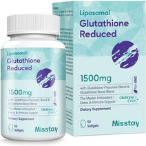 Misstay 2400mg 컴플렉스 리포조말 글루타치온 소프트젤 1500mg(60캡슐), 60개(1팩)