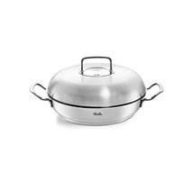 휘슬러 오리지널 프로피 스테인레스 스틸 서빙 팬 (직경 28 cm 3.0 L) 인덕션 독일직구, 28 cm_With lid