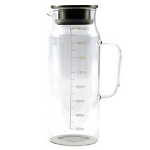 손잡이 내열 유리 물병 1.6L, 옵션:1.6L, 선택완료